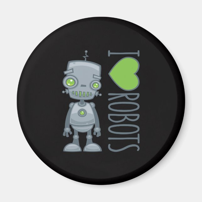 Íman Eu amo robôs (Frente)