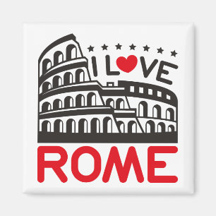Íman Eu amo Roma Itália Colosseum Viagem
