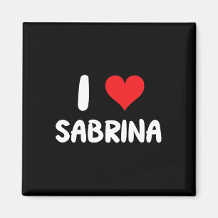 Íman Eu Amo Sabrina - Coração - Nome