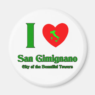 Íman Eu amo San Gimignano Italia
