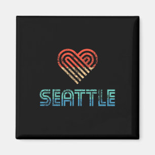 Íman Eu Amo Seattle Camiseta Presente Férias Natal Dist