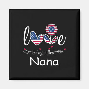 Íman Eu Amo Ser Nana Bandeira Dos EUA 4 De Julho Indepe
