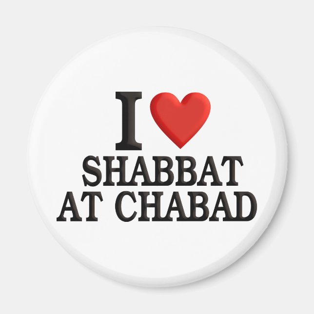 Íman Eu amo Shabbat em Chabad (Frente)