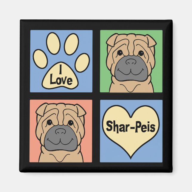 Íman Eu Amo Shar-Peis (Frente)