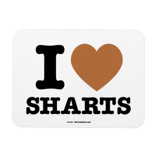 Íman Eu Amo Sharts Ícone Gráfico Divertido