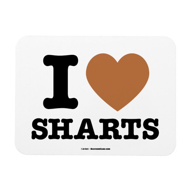 Íman Eu Amo Sharts Ícone Gráfico Divertido (Horizontal)