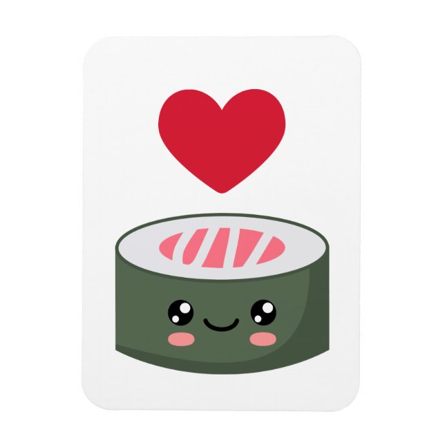 Íman Eu amo Sushi (Vertical)