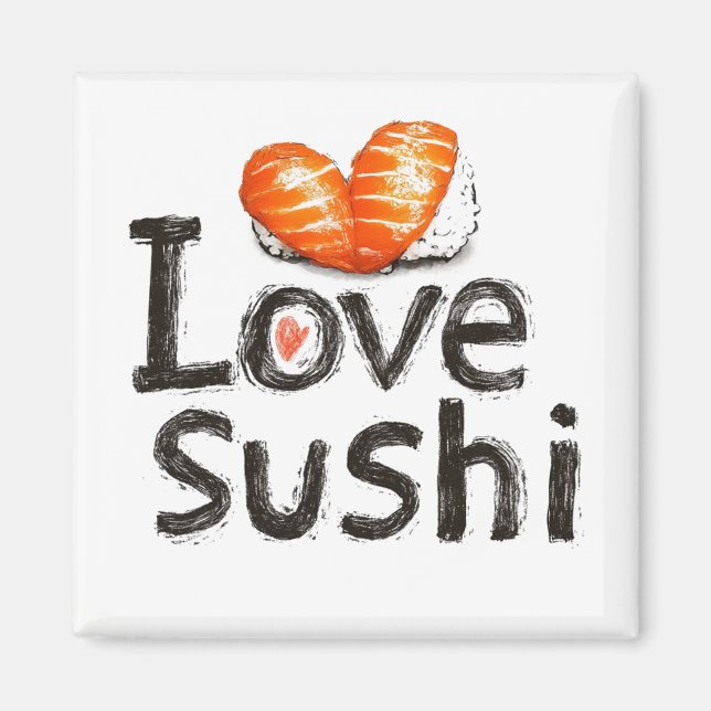 Íman Eu Amo Sushi (Frente)
