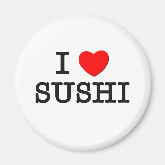 Íman Eu Amo SUSHI ( comida ) (Frente)