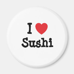 Íman Eu amo Sushi coração T-Shirt