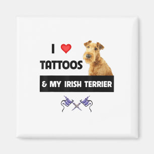 Íman Eu Amo Tatuagens E Meu Cachorro Irlandês, Pai Mãe 