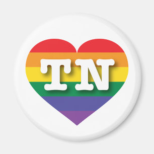Íman Eu amo Tennessee Orgulho gay Rainbow Heart