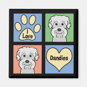 Íman Eu amo terrier de Dandie Dinmont