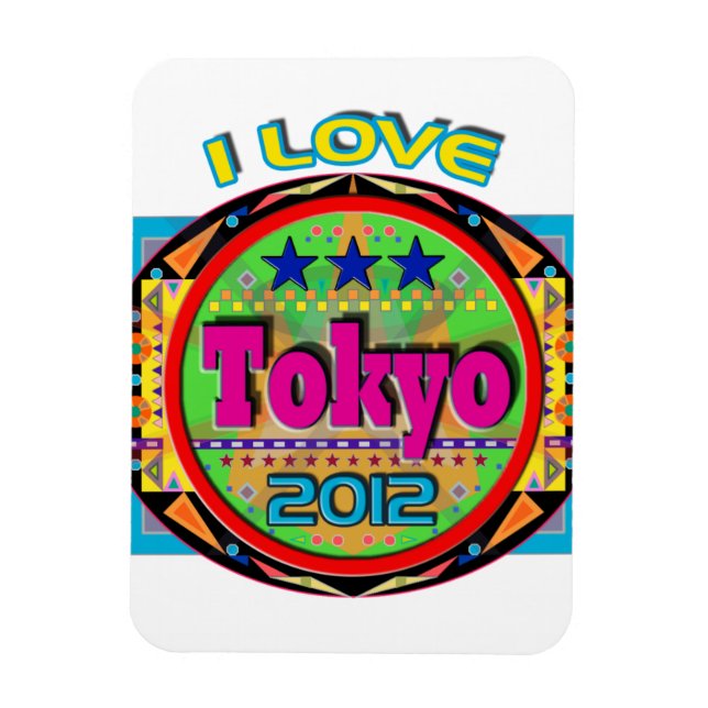 Íman EU AMO Tóquio Emblem 1 Magnet 2012 (Vertical)