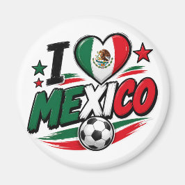 Íman Eu Amo Torcedor de Futebol do México | Orgulho Mex