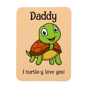 Íman Eu Amo Totalmente Você Papai! Tartaruga Bonita do