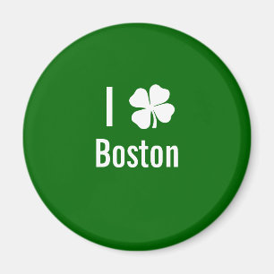 Íman Eu amo (trevo) o Dia de São Patrício de Boston