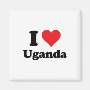 Íman Eu Amo Uganda Amor País Lembrança Temática Coisas