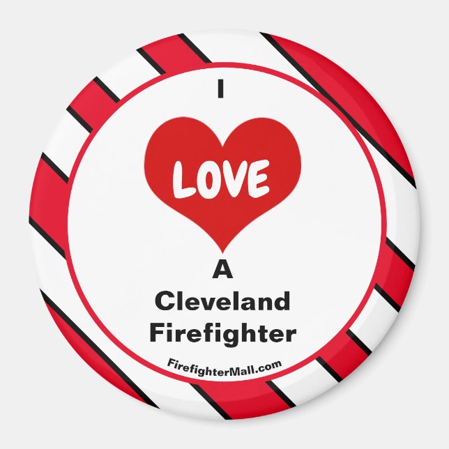 Íman Eu Amo Um Bombeiro Cleveland (Frente)