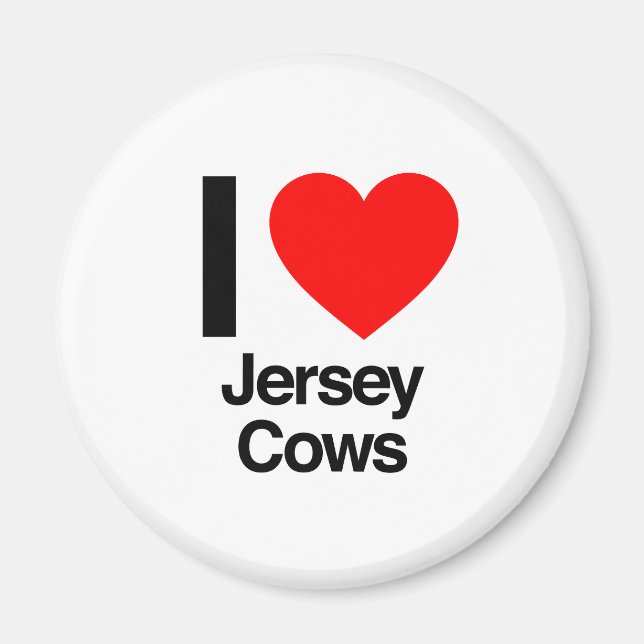 Íman Eu amo vacas de jersey (Frente)