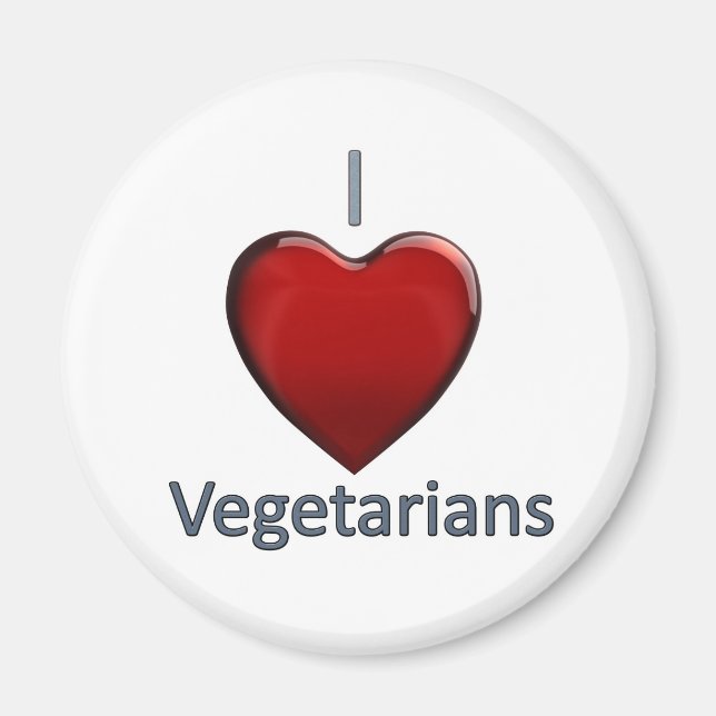 Íman Eu Amo Vegetarianos (Frente)