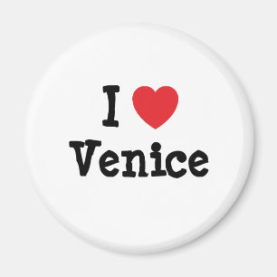 Íman Eu amo Veneza coração T-Shirt