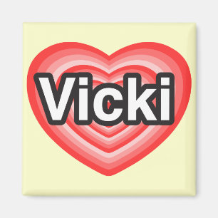 Íman Eu amo Vicki. Eu te amo Vicki. Coração