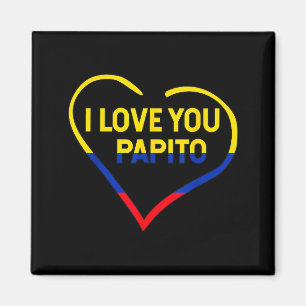 Íman Eu Amo Você Papito Bandeira Colômbia Bandeira Feli