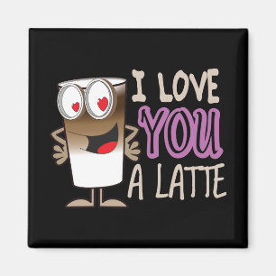 Íman Eu Amo Você um Latte