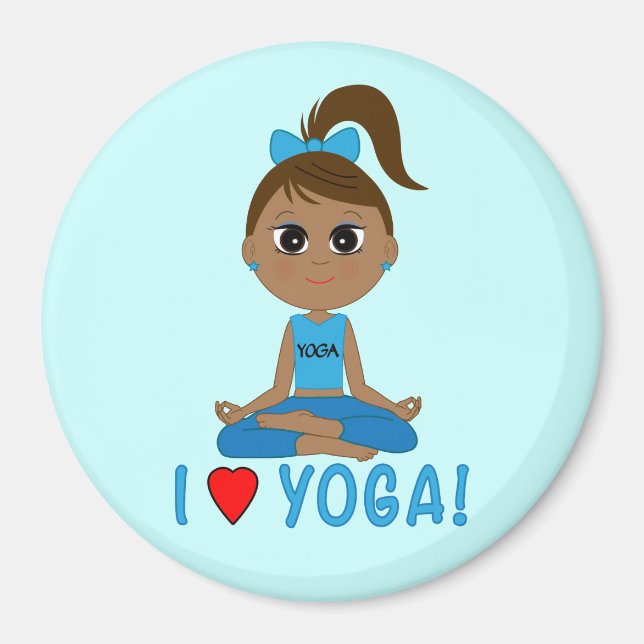 Íman Eu Amo Yoga! (Frente)