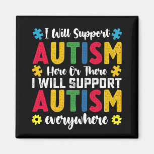 Íman Eu Apoiarei o Autismo Aqui ou Acolá Autista