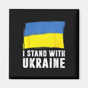 Íman Eu Apoio a Ucrânia Bandeira Ucraniana Apoiando Ukr