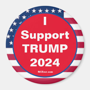 Íman Eu apoio o ímã Patriótico TRUMP 2024