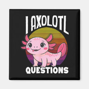Íman Eu axolotl perguntas salamandra mexicana rosa fofa