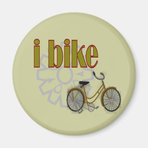 Íman "eu bike" o design DOURADO da BICICLETA e da roda
