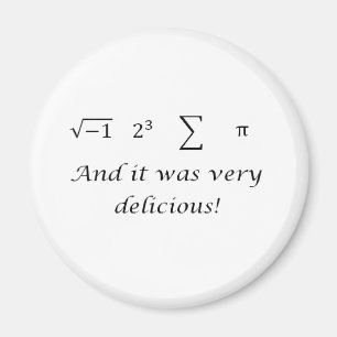 Íman Eu comi alguma camisa da matemática da torta