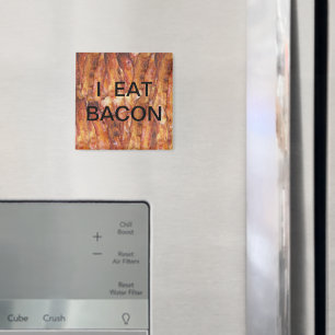 Íman Eu como o texto do bacon com fundo
