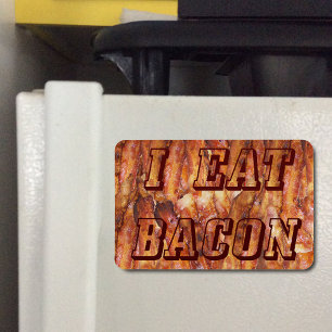 Íman Eu Como Texto Bacon com Fundo