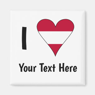 Íman Eu (Coração de Bandeira Austríaca Amor) Seu Texto