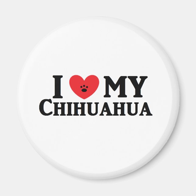 Íman Eu coração Meu Chihuahua (Frente)