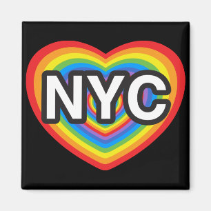 Íman Eu coração NYC. Eu adoro NYC. Nova Iorque arco-