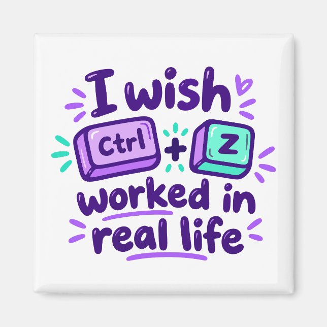 Íman Eu desejaria que o Ctrl Z funcionasse na vida real (Frente)