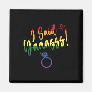 Íman Eu Disse Sim Gay Lgbtq Orgulho Rainbow Grot Bachel