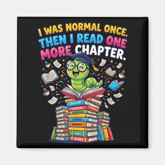 Íman Eu era normal, eu leio mais um capítulo bibliófilo (Frente)