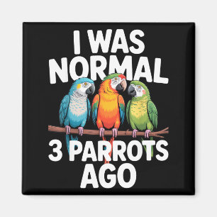 Íman Eu Era Normal Há 3 Papagaios Camisa Divertida Para