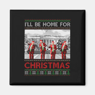 Íman Eu Estarei Em Casa Para Papais noeis De Natal Engr