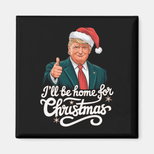 Íman Eu Estarei Em Casa Para Papais noeis De Natal Engr