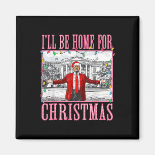 Íman Eu Estarei Em Casa Para Papais noeis De Natal Engr