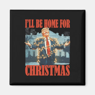 Íman Eu Estarei Em Casa Para Papais noeis De Natal Engr