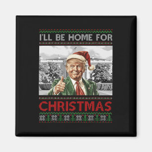 Íman Eu Estarei Em Casa Para Papais noeis De Natal Engr